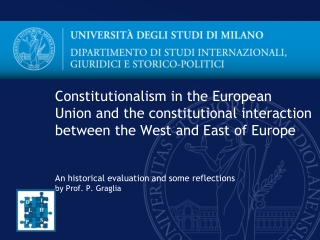 The difficult path towards a “political” constitution for what we used to call “Europe”