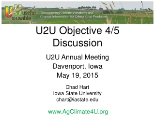 U2U Objective 4/5 Discussion