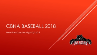 CBNA Baseball 2018