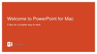 Welcome to PowerPoint for Mac