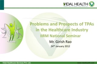 Problems and Prospects of TPAs in the Healthcare Industry