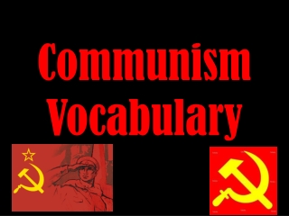 Communism Vocabulary