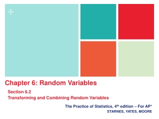 The Practice of Statistics, 4 th edition – For AP* STARNES, YATES, MOORE