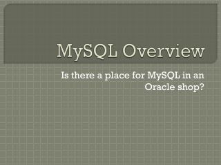 MySQL Overview