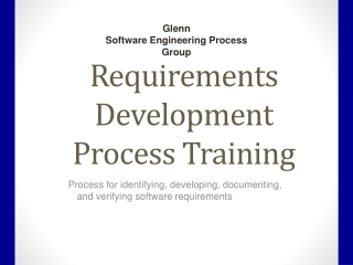 Requirements Development Process Training
