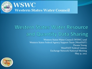 Western States Water Resource and Quantity Data Sharing