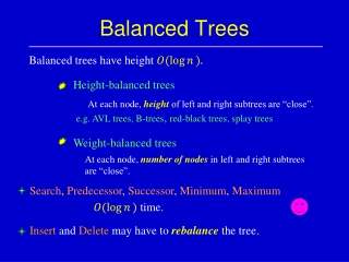 Balanced Trees