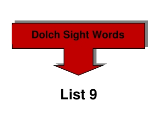 Dolch Sight Words