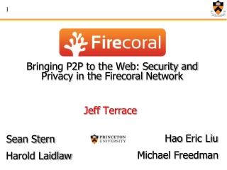 Bringing P2P to the Web: Security and Privacy in the Firecoral Network