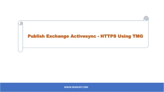 Publish Exchange Activesync - HTTPS Using TMG