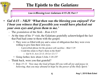 The Epistle to the Galatians