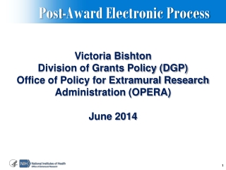 Post-Award Electronic Process