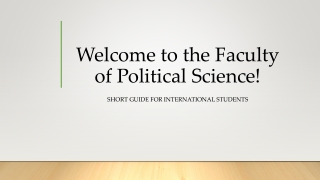 Welcome to the Faculty of Political Science!