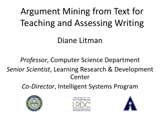 Argument Mining from Text for Teaching and Assessing Writing