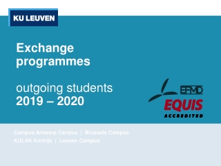 Exchange programmes outgoing students 2019 – 2020