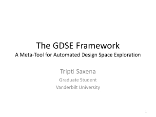 The GDSE Framework A Meta-Tool for Automated Design Space Exploration