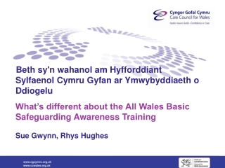 Beth sy'n wahanol am Hyfforddiant Sylfaenol Cymru Gyfan ar Ymwybyddiaeth o Ddiogelu