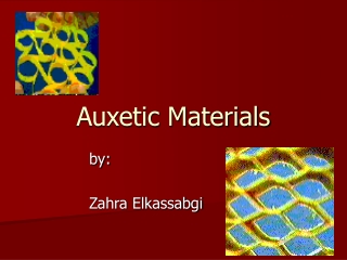 Auxetic Materials