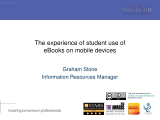 The experience of student use of eBooks on mobile devices