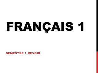 Français 1