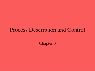 Process Description and Control