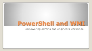 PowerShell and WMI