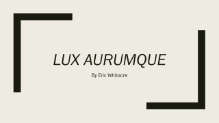 Lux aurumque