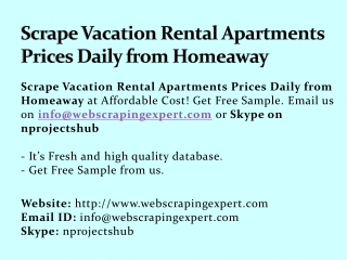 Scrape Vacation Rental Apartments Prices Daily From Homeaway