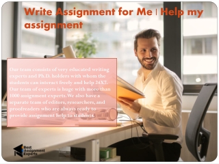 Make my assignment | Help my assignment