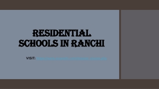 Residential schools in Ranchi