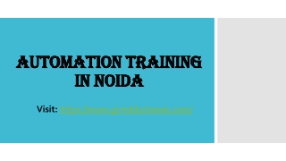 Automation Training in Noida