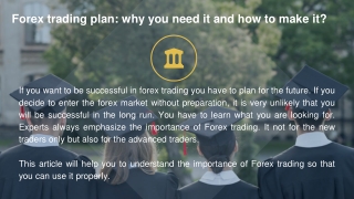 Forex trading plan_ why you need it and how to make it by Theforexsecret.com