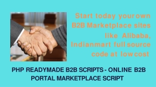Online B2B Portal Marketplace Script - B2B Script