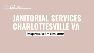 Janitorial Services Charlottesville VA