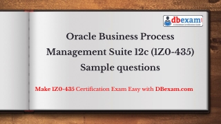 Oracle Business Process Management Suite 12c (1Z0-435) Sample questions