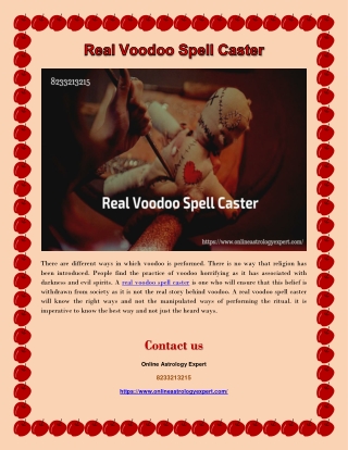 Real Voodoo Spell Caster