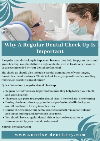 Why A Regular Dental Check Up Is Important