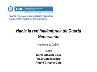 Hacia la red inalámbrica de Cuarta Generación