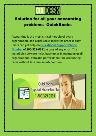 Solution for all your accounting problems- QuickBooks