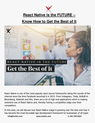 React Native is the FUTURE – Know How to Get the Best of It