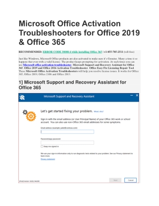 Microsoft office activation troubleshooter | 1-855-785-2511 | Renew Microsoft