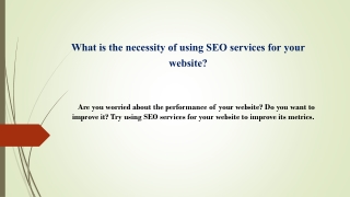 Seo services