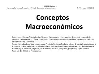 Conceptos Macroeconómicos