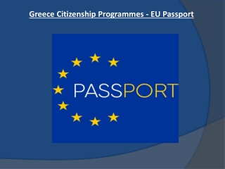 Greece Citizenship Programmes - EU Passport