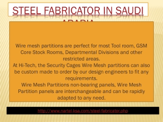 Best Services For Steel Fabricator in Saudi Arabia-Nartel-Ksa