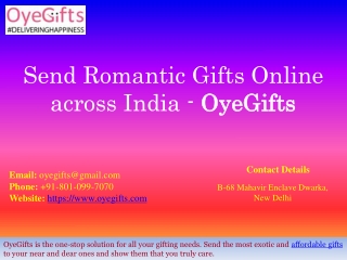 Send Romantic Gifts Online across India - OyeGifts