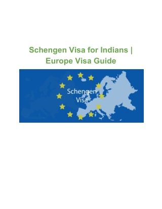 Schengen Visa for Indians | Europe Visa Guide