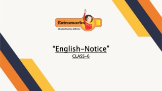 CBSE Class 6 English Notice Study Guide on the Extramarks App