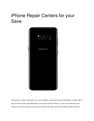 iPhone Repair Centers for your Save