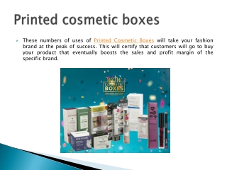 Printed cosmetic boxes